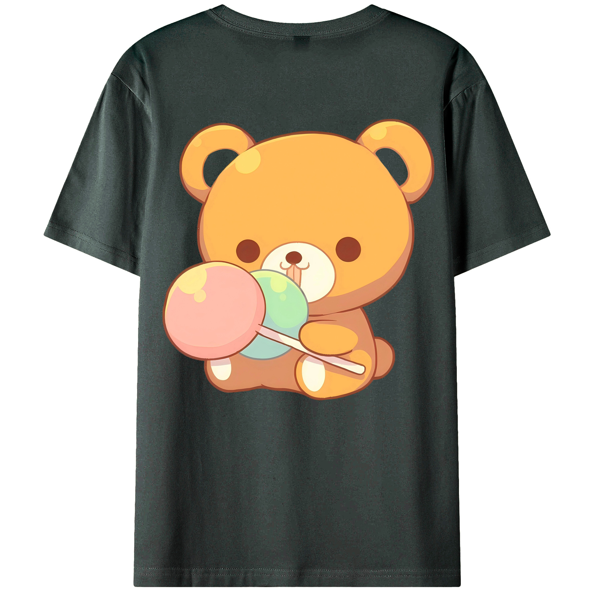 （画像用） リラックマ リラックマ キイロイトリ Rilakkuma Korilakkuma Kiiroitori 綿100％ メンズ半袖Tシャツ（バックプリント） 通気性